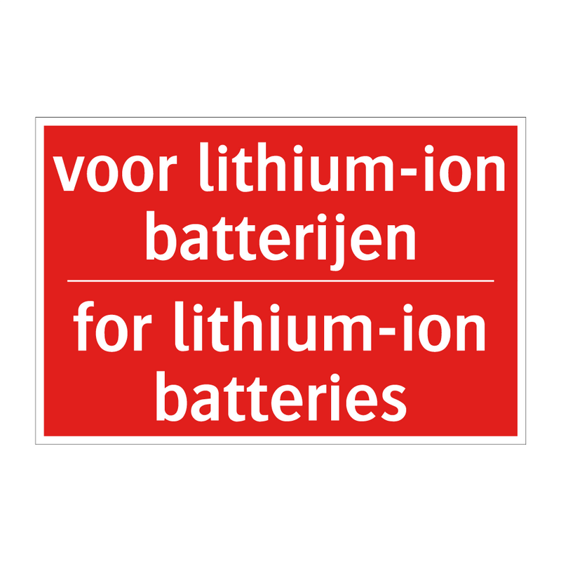 voor lithium-ion batterijen - for lithium-ion batteries