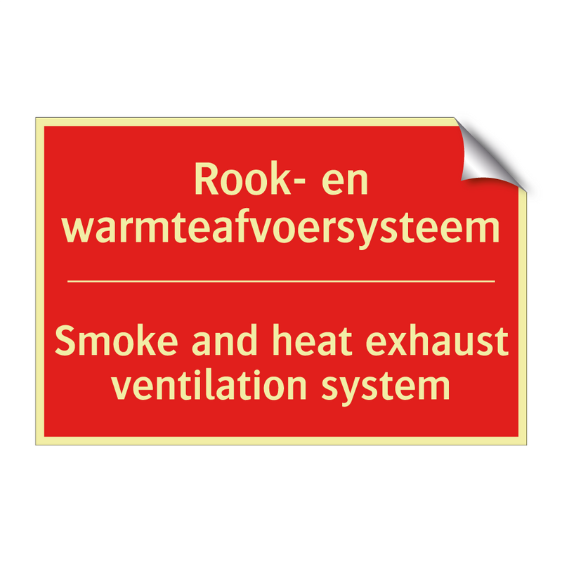 Rook- en warmteafvoersysteem - Smoke and heat exhaust ventilation system