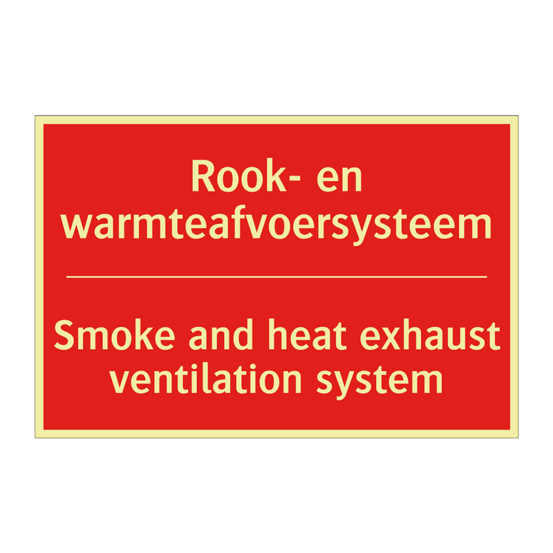 Rook- en warmteafvoersysteem - Smoke and heat exhaust ventilation system