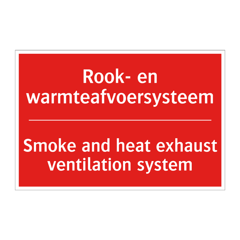 Rook- en warmteafvoersysteem - Smoke and heat exhaust ventilation system