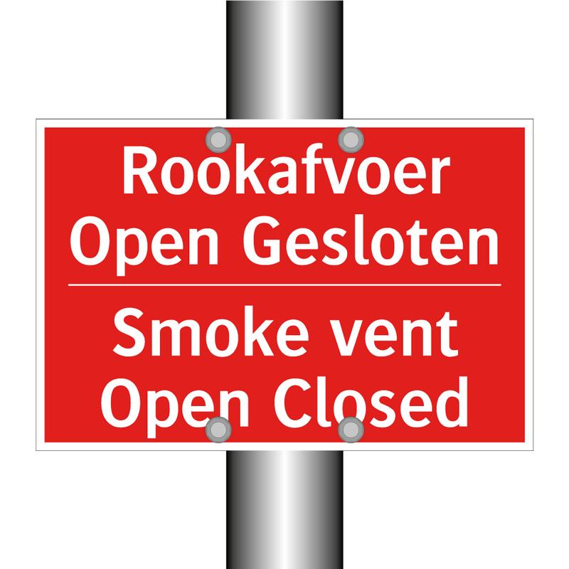 Rookafvoer Open Gesloten - Smoke vent Open Closed