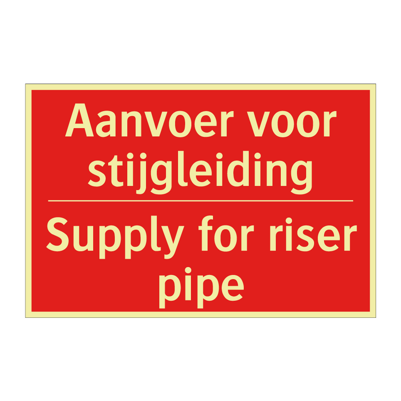 Aanvoer voor stijgleiding - Supply for riser pipe