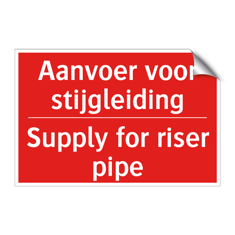 Aanvoer voor stijgleiding - Supply for riser pipe