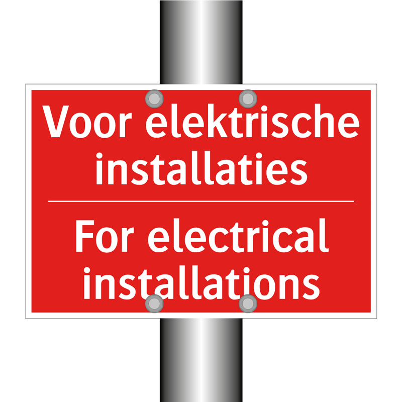 Voor elektrische installaties - For electrical installations