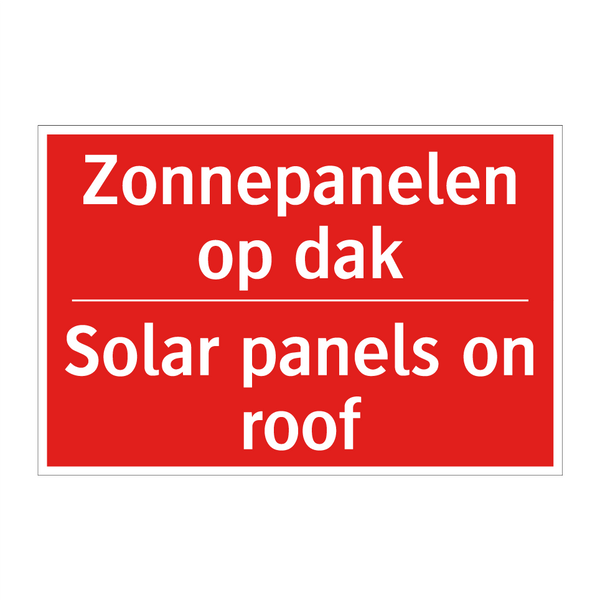 Zonnepanelen op dak - Solar panels on roof