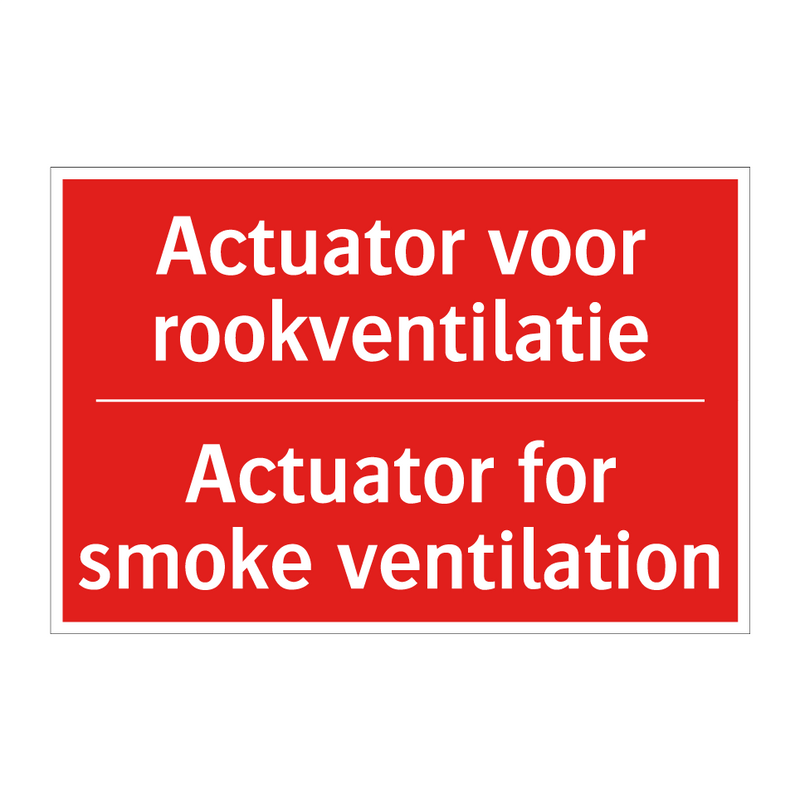 Actuator voor rookventilatie - Actuator for smoke ventilation