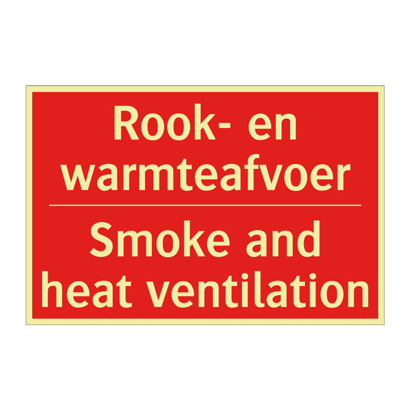 Rook- en warmteafvoer - Smoke and heat ventilation