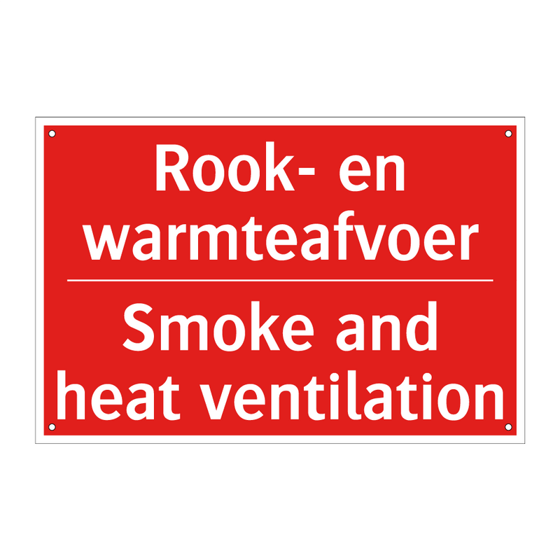 Rook- en warmteafvoer - Smoke and heat ventilation