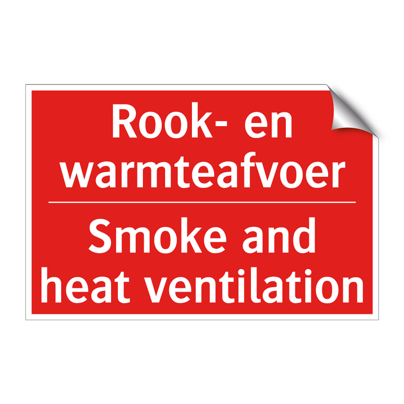 Rook- en warmteafvoer - Smoke and heat ventilation