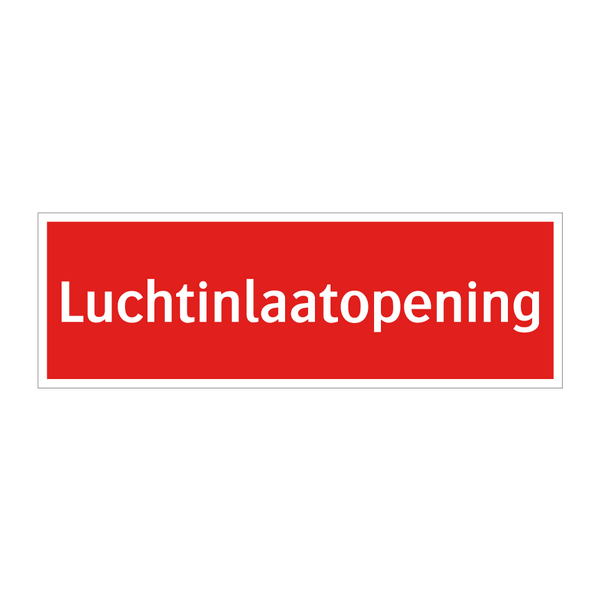 Luchtinlaatopening