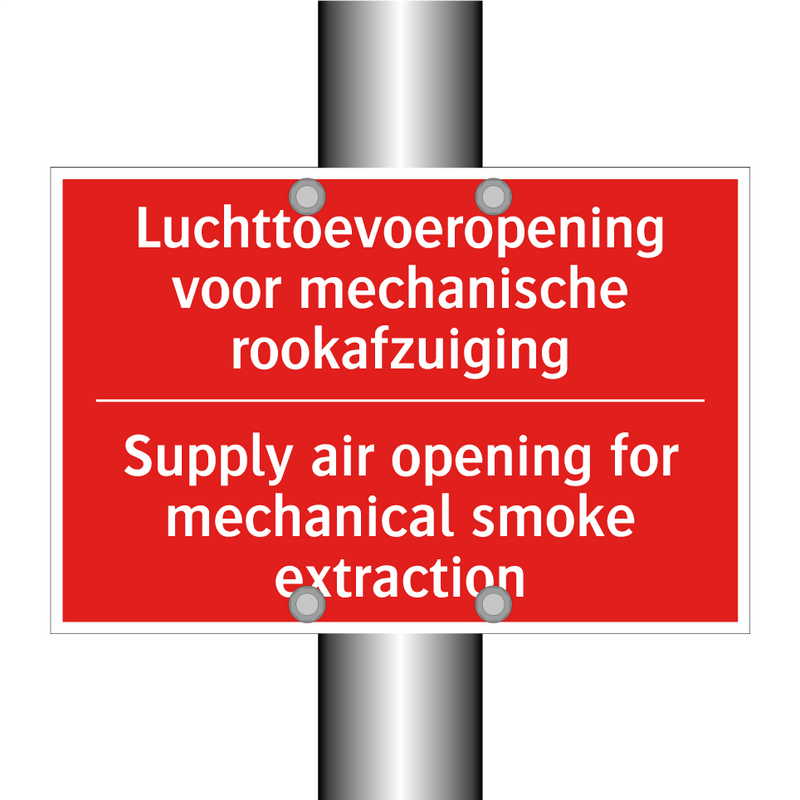 Luchttoevoeropening voor mechanische rookafzuiging /.../ - Supply air opening for mechanical smoke /.../