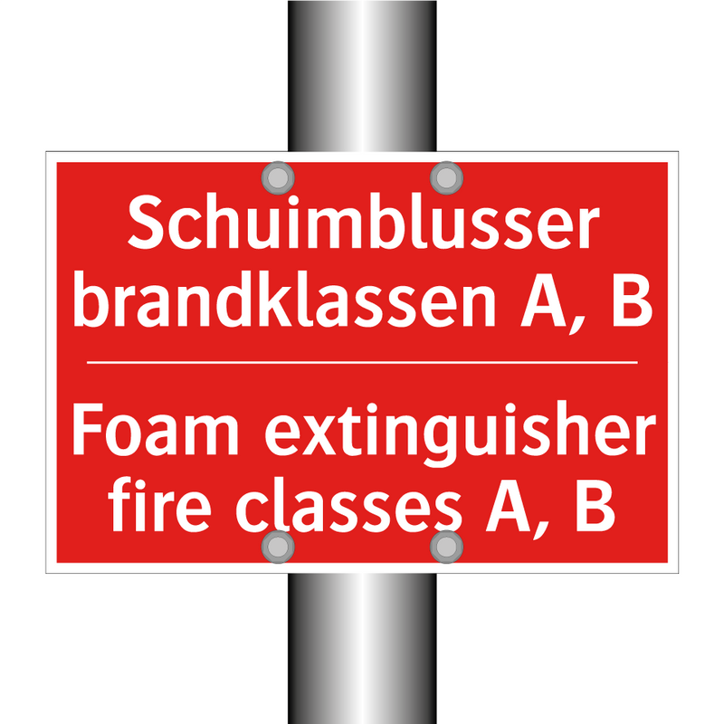 Schuimblusser brandklassen A, B - Foam extinguisher fire classes A, B