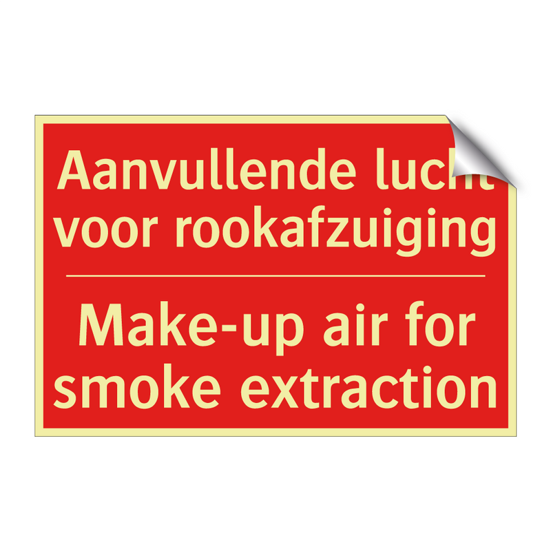 Aanvullende lucht voor rookafzuiging - Make-up air for smoke extraction