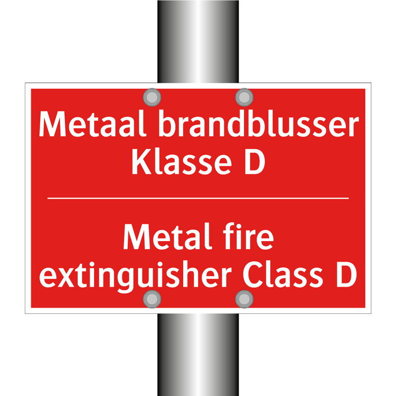 Metaal brandblusser Klasse D - Metal fire extinguisher Class D