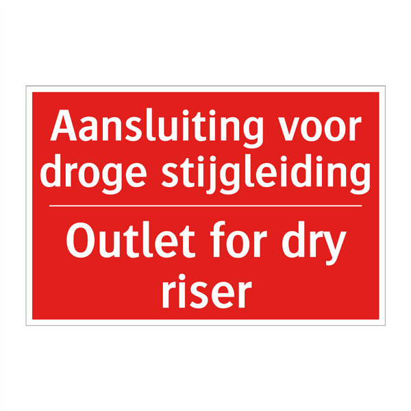 Aansluiting voor droge stijgleiding - Outlet for dry riser