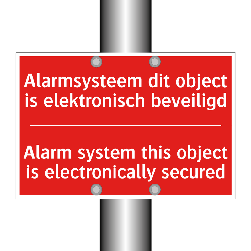 Alarmsysteem dit object is elektronisch /.../ - Alarm system this object is electronically /.../