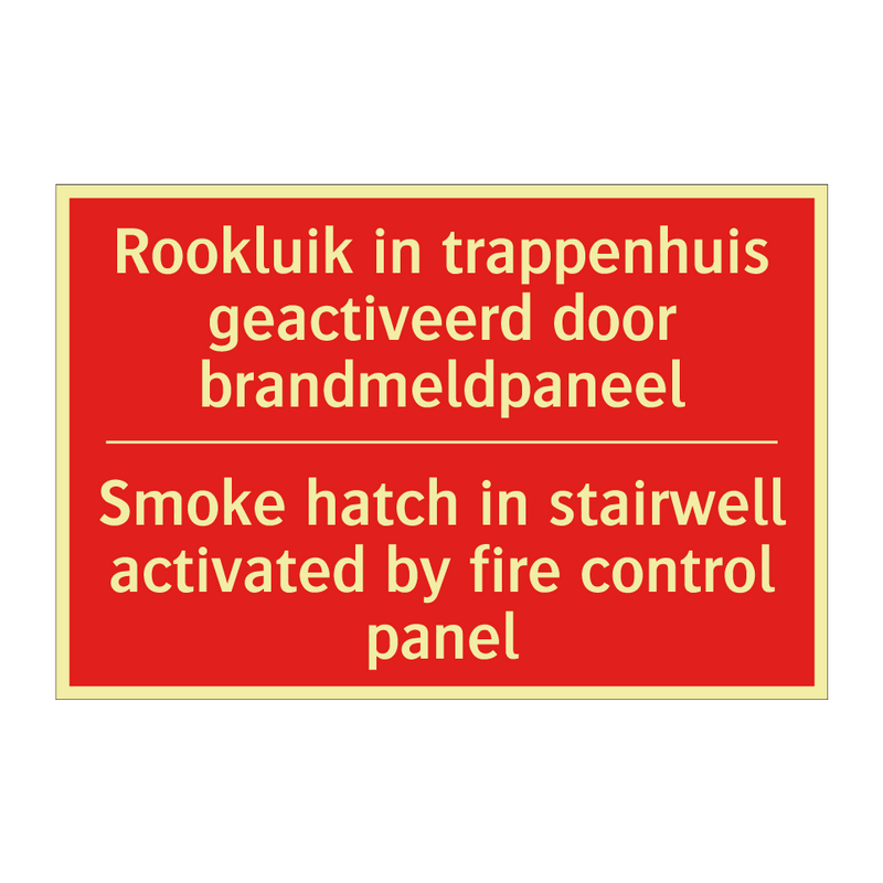 Rookluik in trappenhuis geactiveerd door /.../ - Smoke hatch in stairwell activated by fire /.../