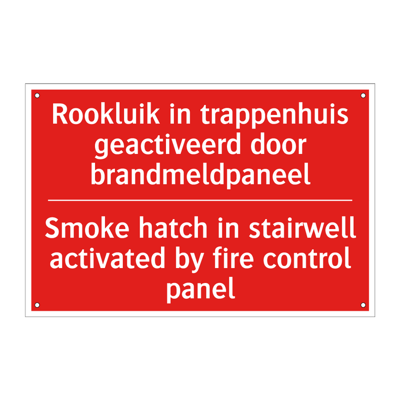 Rookluik in trappenhuis geactiveerd door /.../ - Smoke hatch in stairwell activated by fire /.../