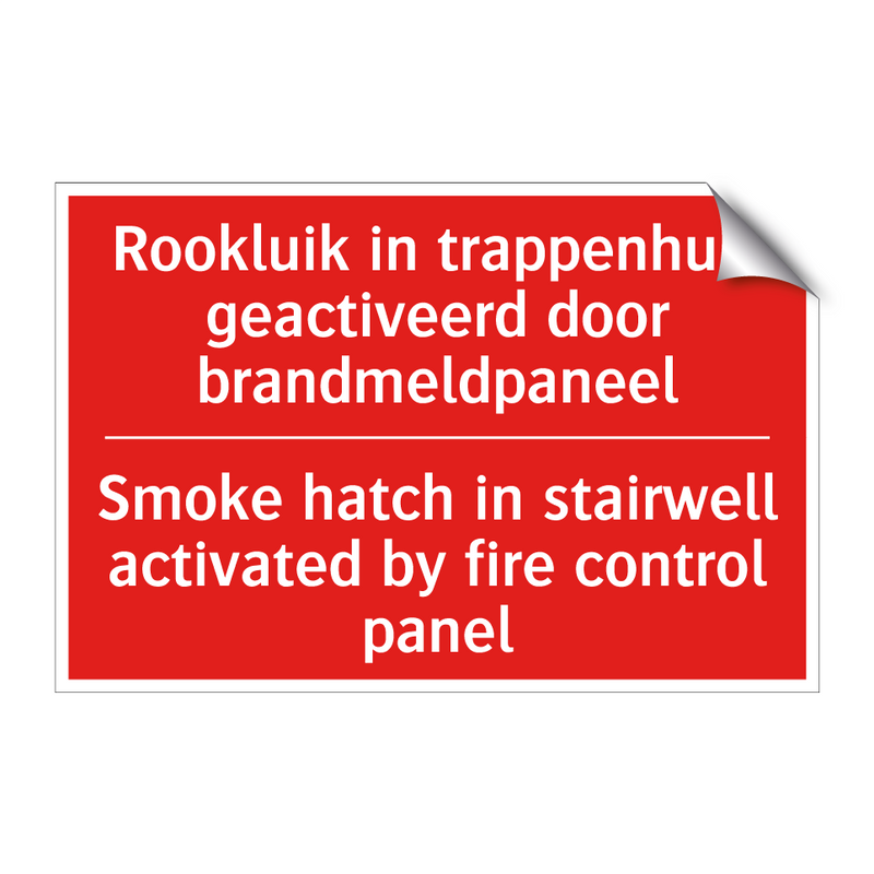 Rookluik in trappenhuis geactiveerd door /.../ - Smoke hatch in stairwell activated by fire /.../