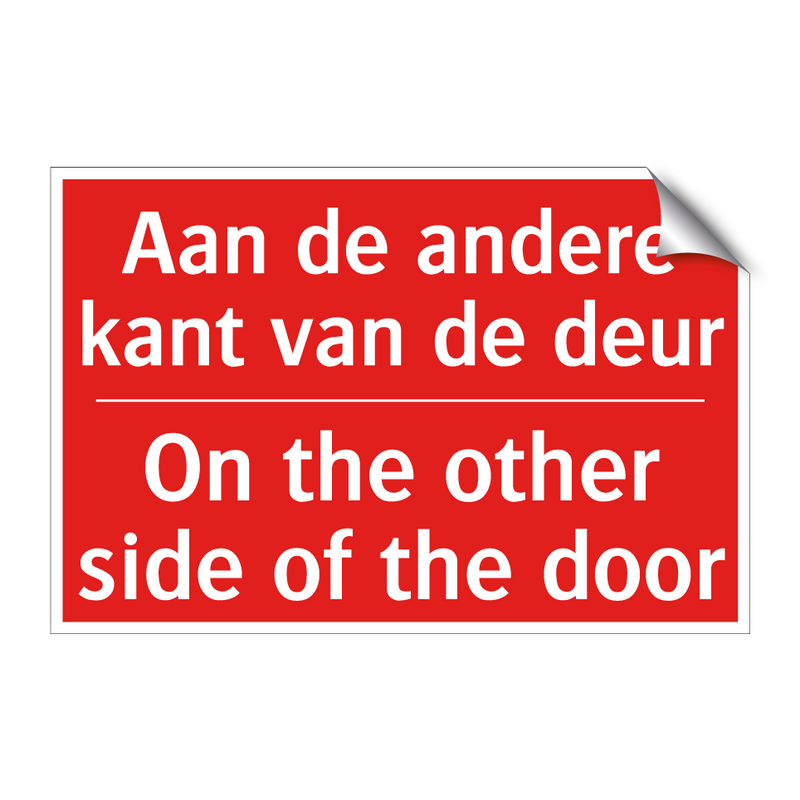 Aan de andere kant van de deur - On the other side of the door