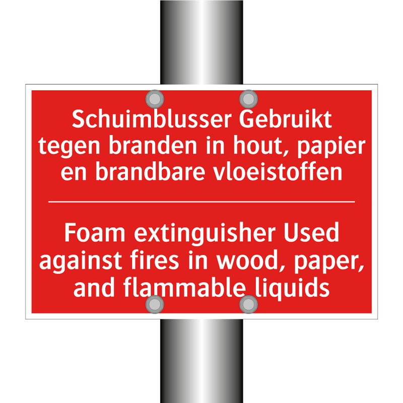 Schuimblusser Gebruikt tegen branden in /.../ - Foam extinguisher Used against fires in /.../