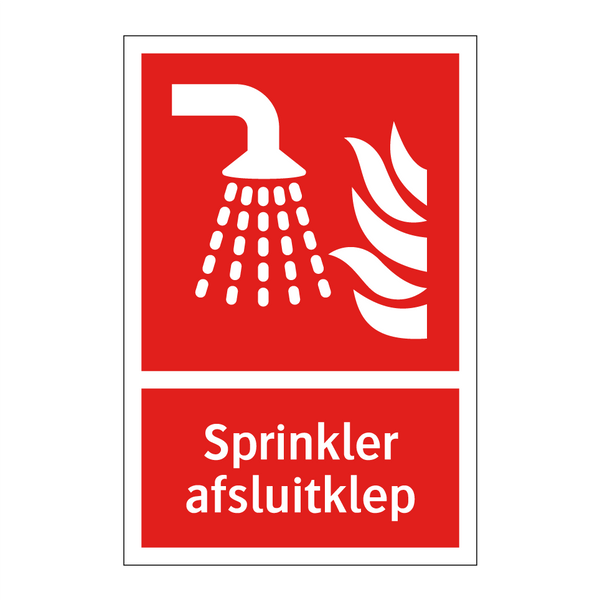 Sprinkler afsluitklep