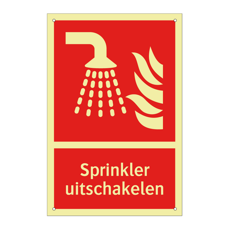 Sprinkler uitschakelen