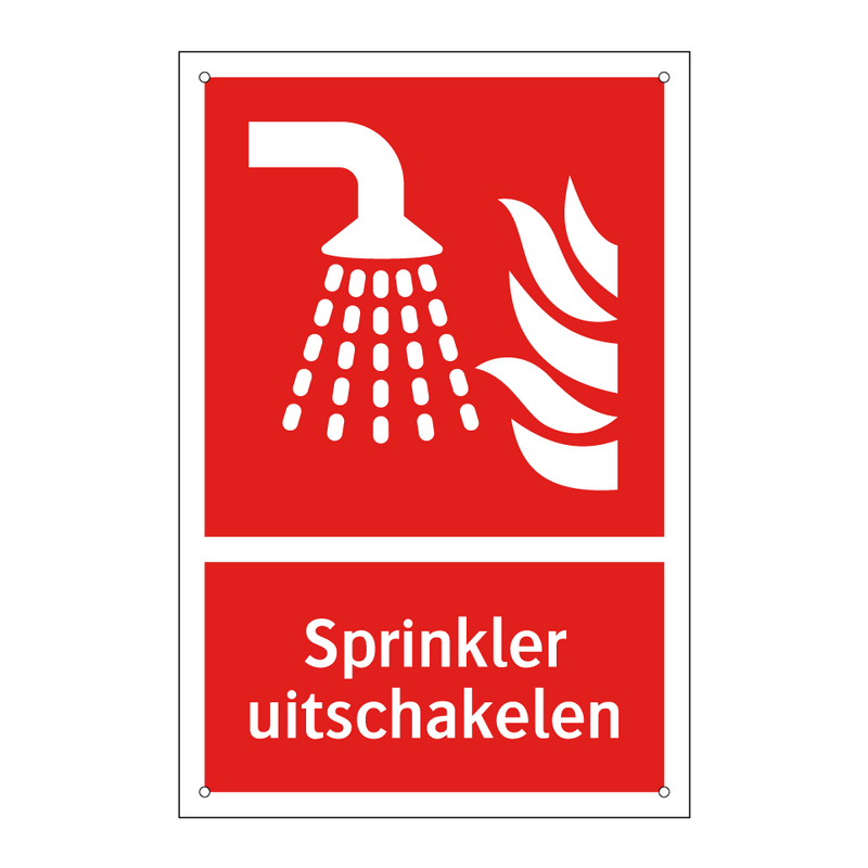 Sprinkler uitschakelen