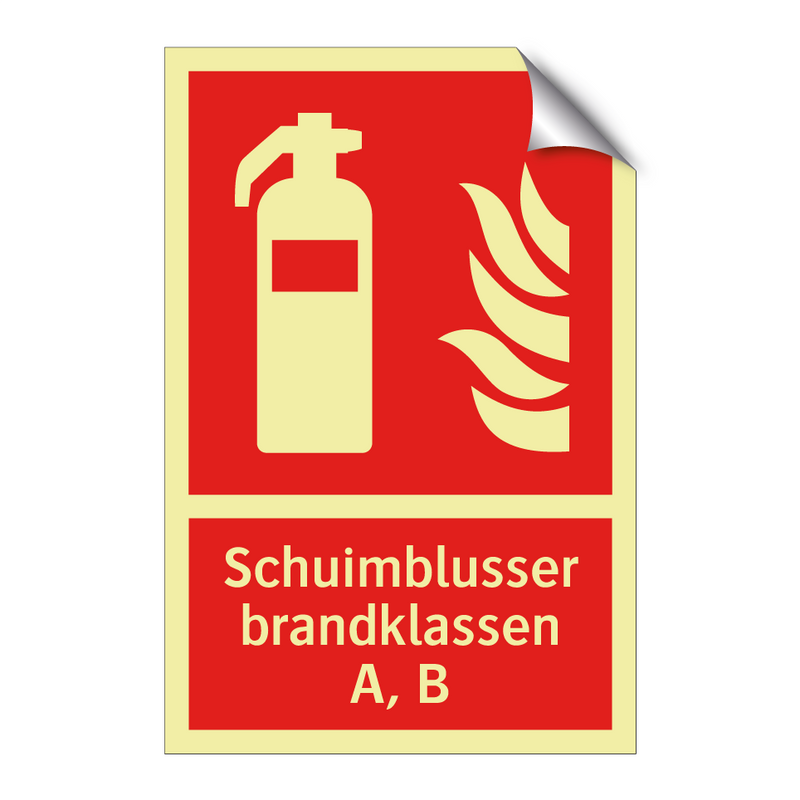 Schuimblusser brandklassen A, B