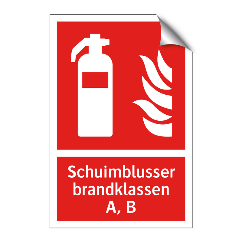 Schuimblusser brandklassen A, B