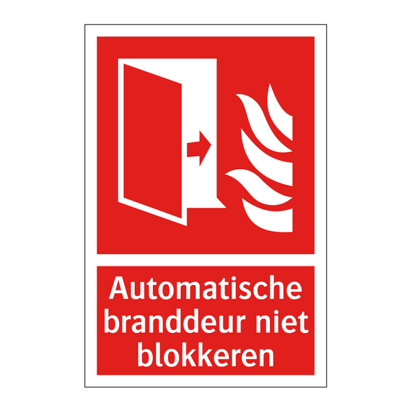 Automatische branddeur niet blokkeren