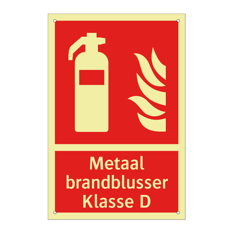 Metaal brandblusser Klasse D