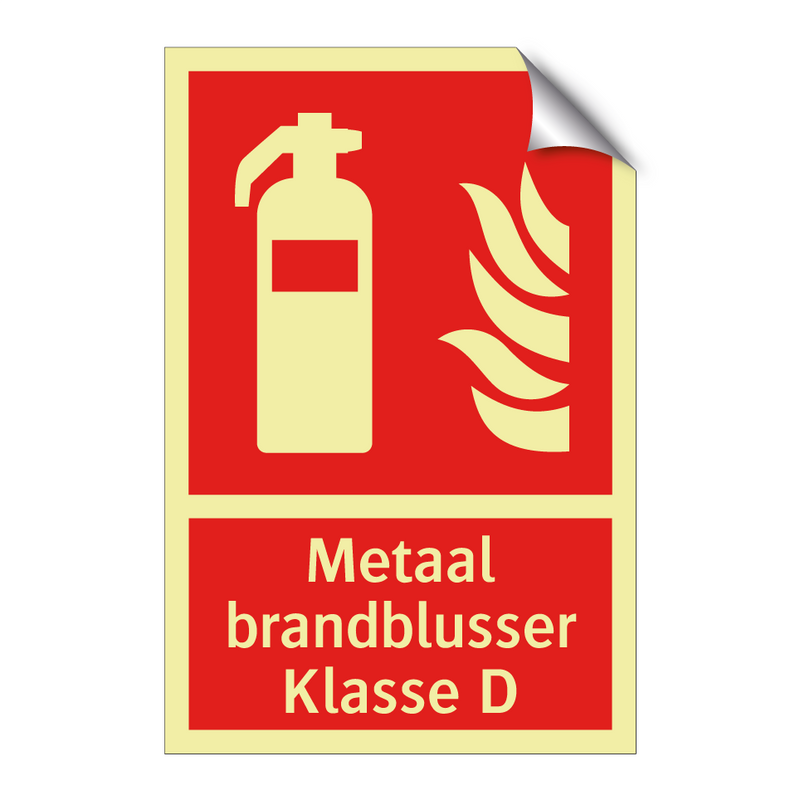 Metaal brandblusser Klasse D