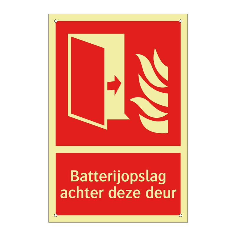 Batterijopslag achter deze deur