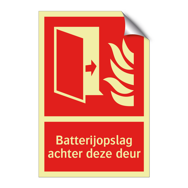 Batterijopslag achter deze deur