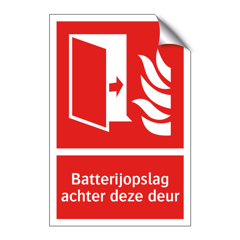 Batterijopslag achter deze deur