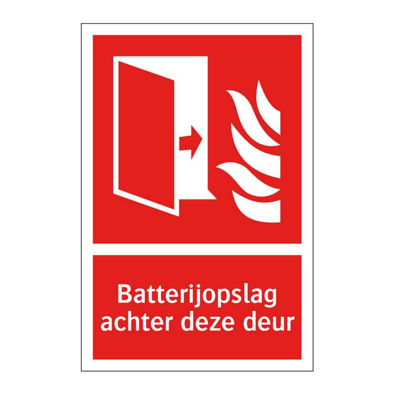 Batterijopslag achter deze deur