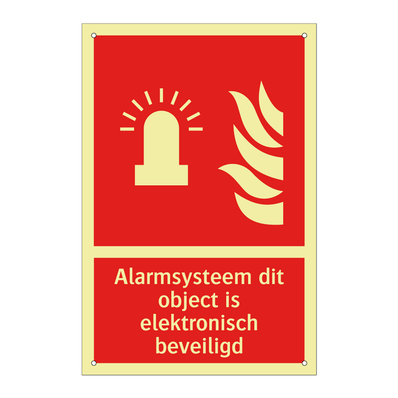 Alarmsysteem dit object is elektronisch beveiligd