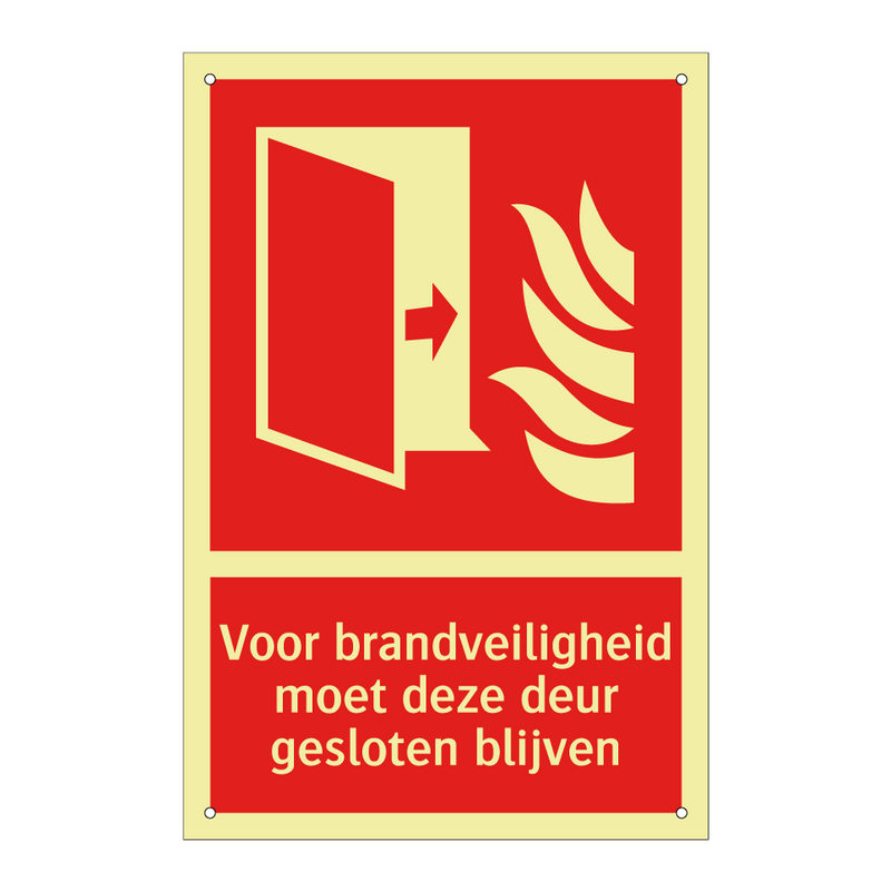 Voor brandveiligheid moet deze deur gesloten blijven