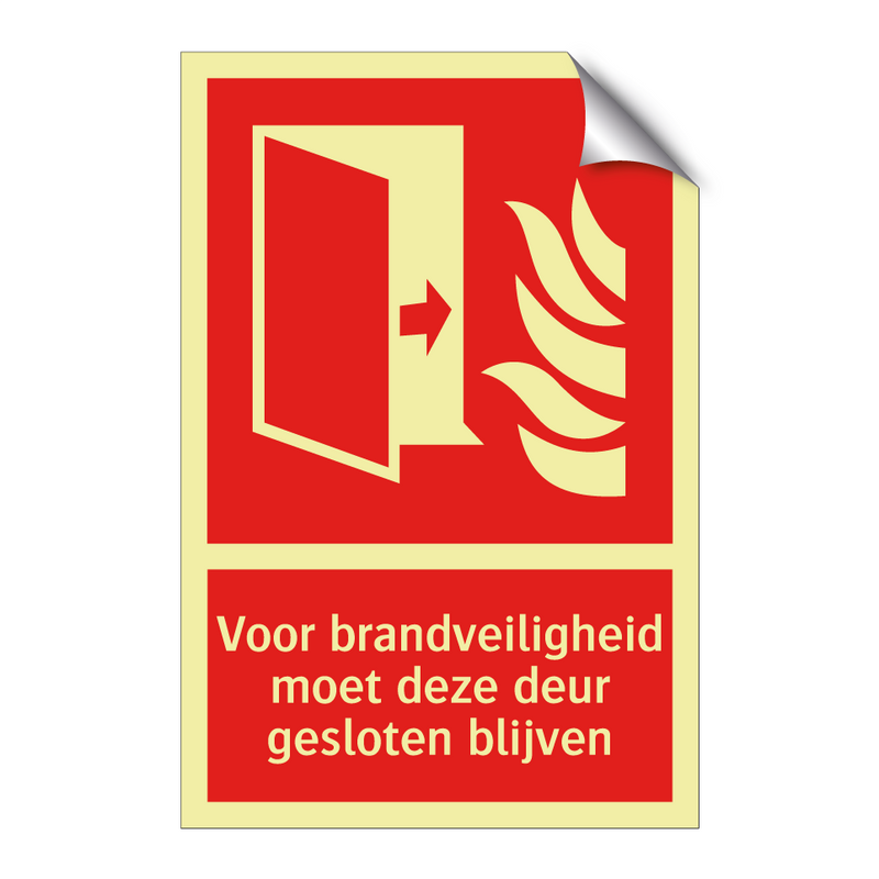 Voor brandveiligheid moet deze deur gesloten blijven