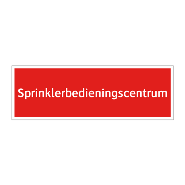 Sprinklerbedieningscentrum