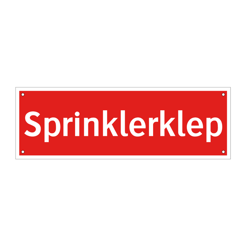 Sprinklerklep