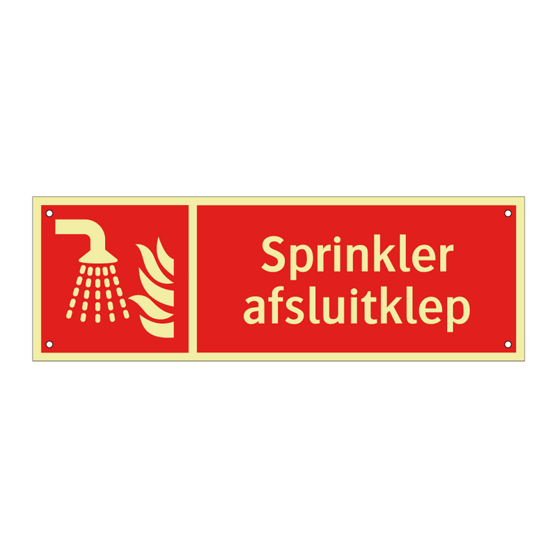 Sprinkler afsluitklep