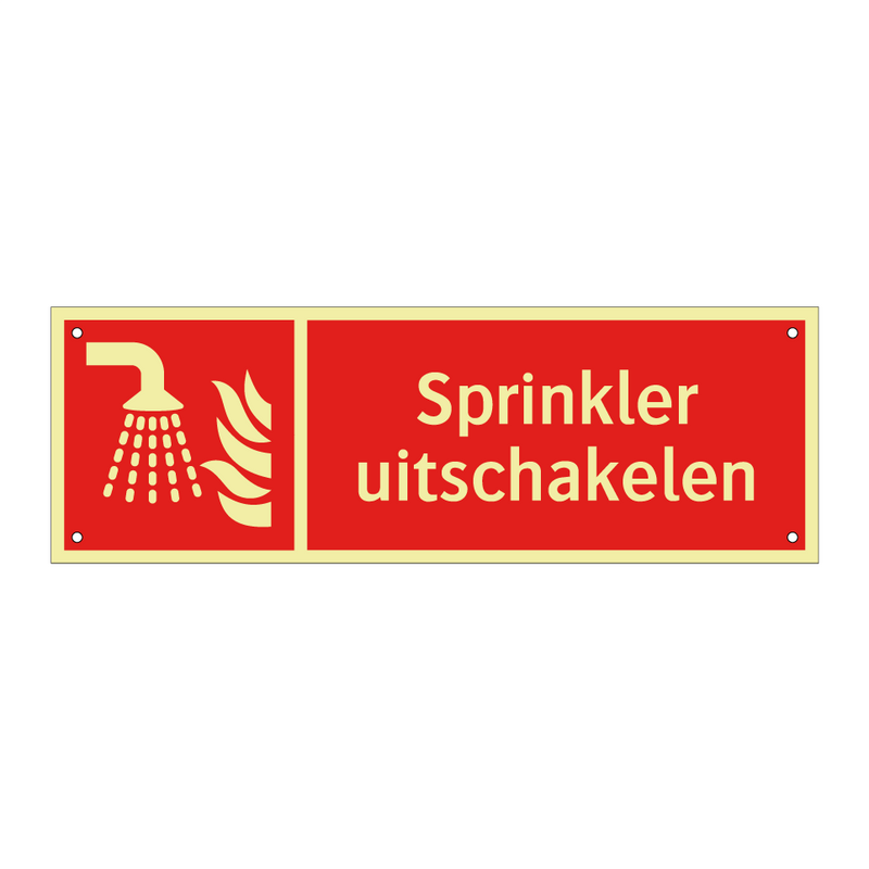 Sprinkler uitschakelen