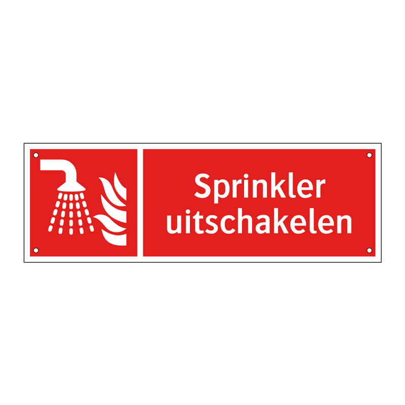 Sprinkler uitschakelen