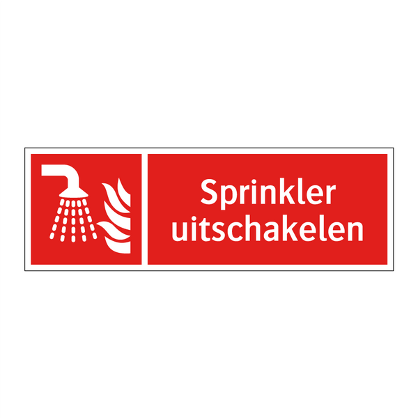 Sprinkler uitschakelen