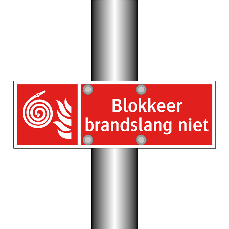 Blokkeer brandslang niet