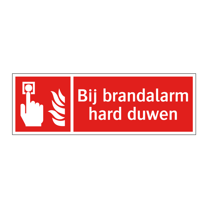 Bij brandalarm hard duwen