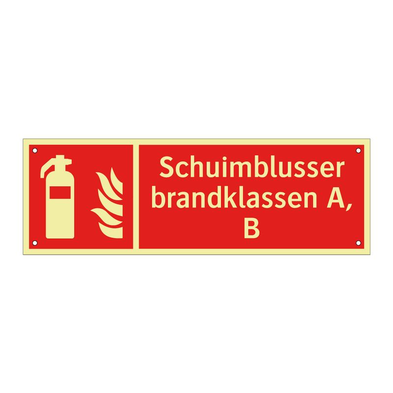 Schuimblusser brandklassen A, B