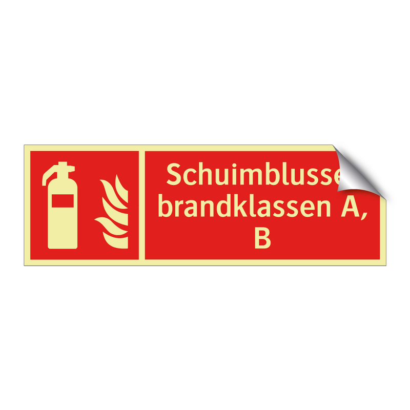 Schuimblusser brandklassen A, B